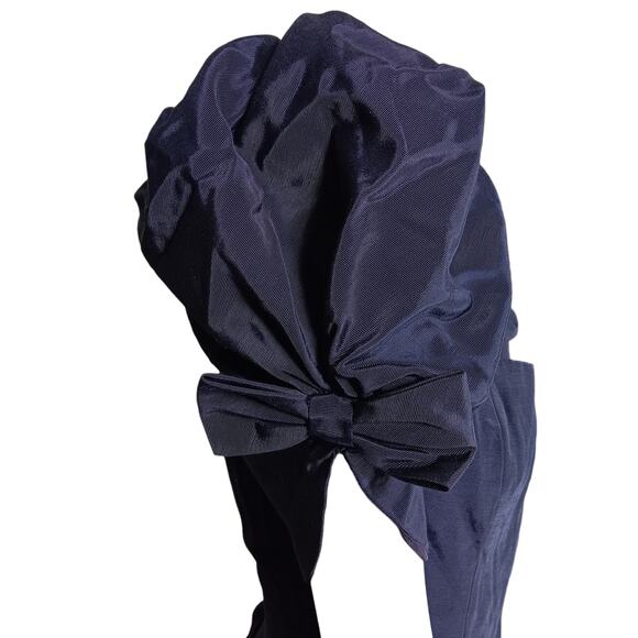 Vintage 90s Prom Dress Size Medium Purple Puffy Short Sleeves Fit and Flare Cut - Picture 6 of 12